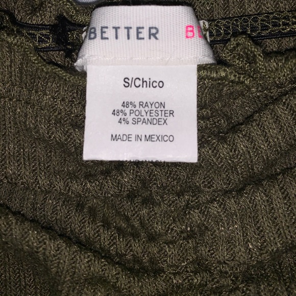 scrunched olive tube top - Picture 2 of 2